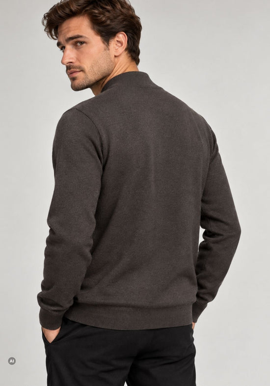 Herren-Lammwollpullover Braun Modell BALIKCI