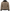 Rückseite der Herren-Lammfelljacke in Camel, freigestellt mit schwarzem Lammfellkragen und Saum