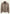Herren-Lammfelljacke in Taupe mit weichem Kragen, Frontreißverschluss und aufgesetzten Brusttaschen.