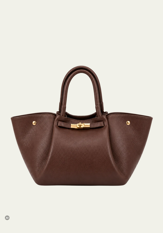 Ledertasche Yara Chocolat - Italienische Herstellung