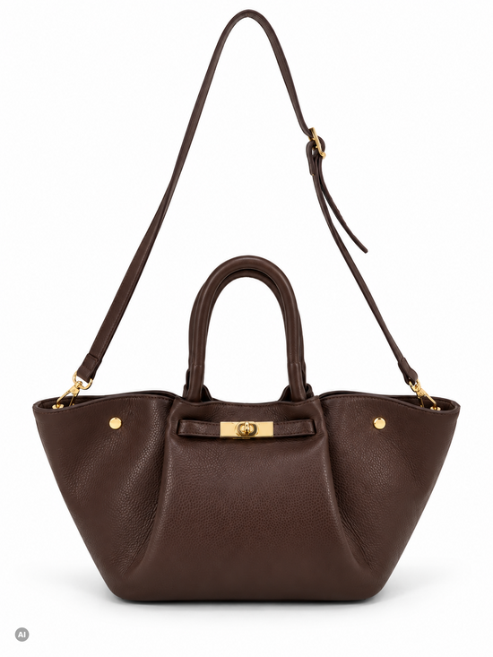 Ledertasche Yara Chocolat - Italienische Herstellung