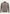 Frei gestellter Herren Merino Pullover in Fango mit Stehkragen und kurzem Reißverschluss von vorn.