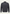 Anthrazitfarbener Herren-Pullover aus Merinowolle mit Stehkragen und kurzem Reißverschluss frontal freigestellt.
