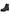 Schwarze Herren-Stiefelette aus Lammfell und Leder in schräger Vorderansicht freigestellt.